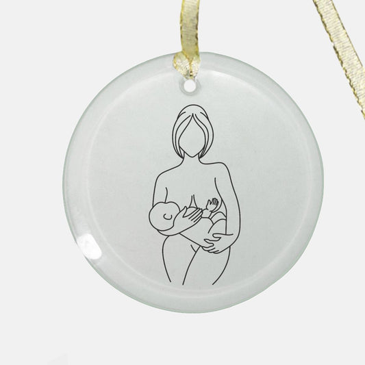 You & Me Ornament - Clear Glass (Round)